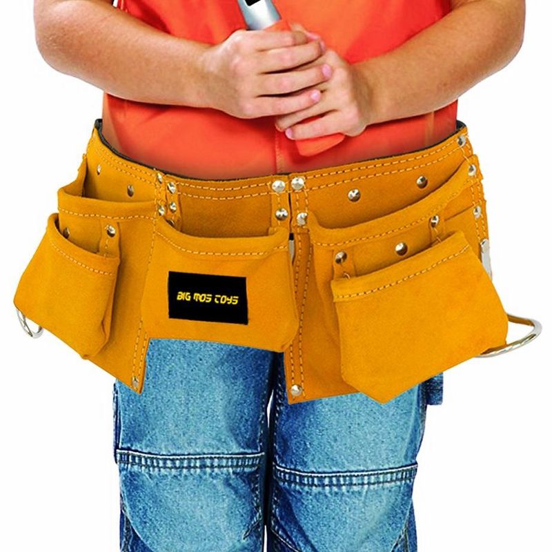 Big Mo's Toys Pretend Suede Tool Belt with Adjustable Strap, 3 of 10