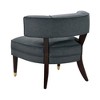 Velvet Upholstery Solid Wood Barrel-Back Accent Chair with Attached Cushions and High-Density Foam Seat - 4 of 4