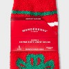 Women's Holiday Golden Retriever Cozy Crew Socks with Gift Card Holder - Wondershop™ Red/Green 4-10 - image 3 of 3