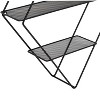 Honey-Can-Do Rhombus Metal Wall Shelf Black: Floating Decorative Hanging Shelves, Steel Frame, 3-Tier, 23.6" Height - 4 of 4