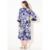 Catherines Women's Plus Size Contrast Border Notch Shift Dress - 3 of 4