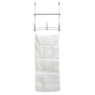 Kenney Home Bath Organizer, White, Mesh Pocket