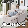EHMKNP  40''W Comfy Cloud Sofa Armchair - Corduroy Oversized Chair & Ottoman Set, Plush Upholstery & Extra Deep Seat for Small Apartment Living Rooms - 3 of 4