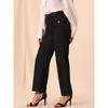 Allegra K Women's Bell Bottom Long High Waist Elegant Work Trousers - 2 of 4