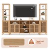 3-Piece Large TV Stand with Bookshelves for TVs Up to 70", TV Entertainment Center Media Center with Doors and Shelves, 70 Inch TV Hutch - 2 of 4