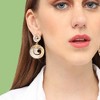 SOHI Women's Pink Swirl Drop Earrings - 3 of 3