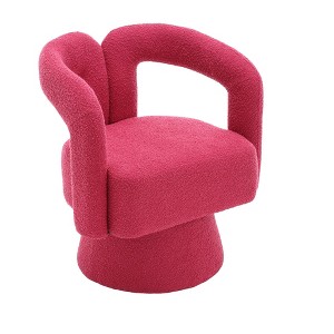 NicBex Boucle Swivel Accent Chair,Upholstered Swivel Living Room Chairs with Curved Backrest,Modern Arm Chair,Accent Chairs for Living Room - 1 of 4