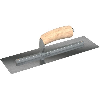 Bon Tool 66-229 Finish Trowel - Square - Car Steel - 14 X 4 - Wood