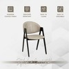 LeisureMod Savor Modern Dining Chair – Upholstered Side Chairs with Curved Back and Iron Frame Mid-Century Kitchen & Dining Room Chairs Set of 4 - 4 of 4