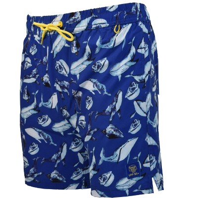 Banana Boat UPF50+ Boy's Whale Print Bathing Suit 4-Way Stretch | Royal or Aqua