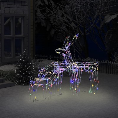 VidaXL 3 Piece Christmas Light Display Reindeers 229 LEDs