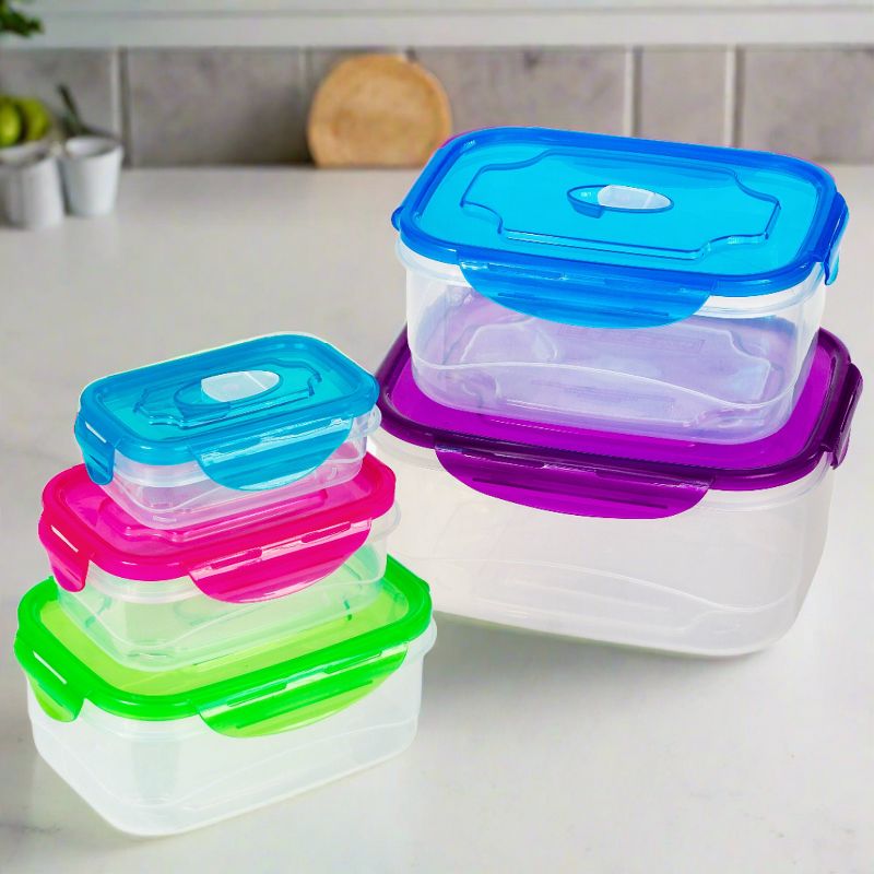 Lexi Home Jumbo 5-Piece Lock and Seal Rectangle Food Storage Container Set, 4 of 6