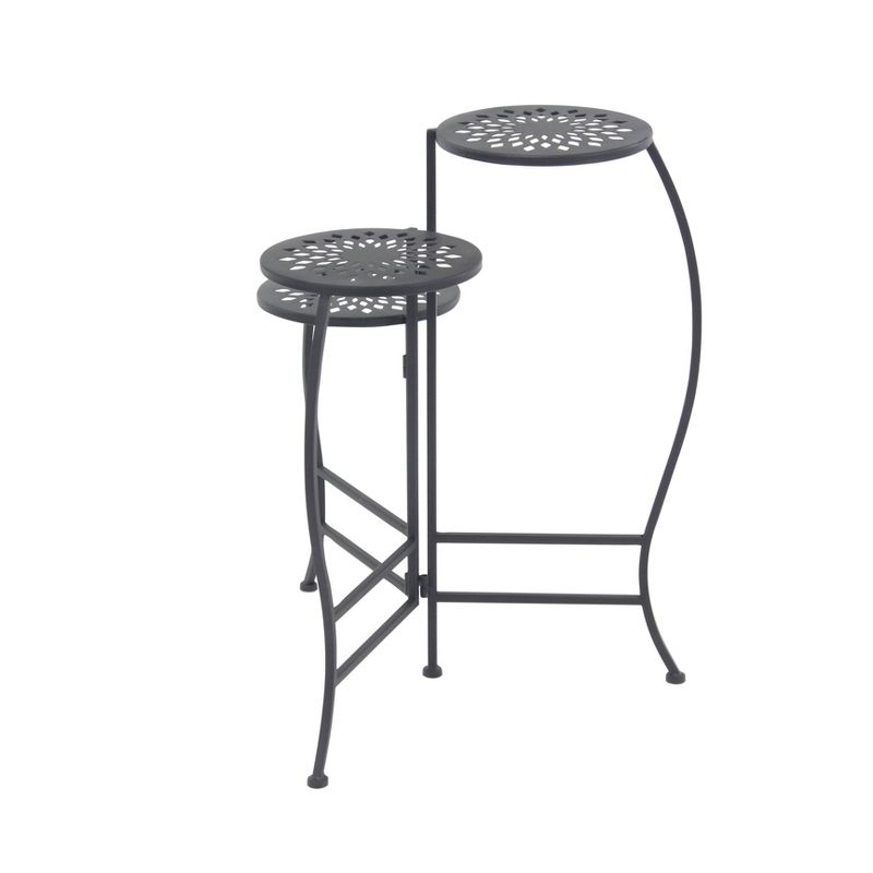 24&#34; Modern 3-Tier Folding Novelty Plant Stand Black - Olivia &#38; May, 5 of 7