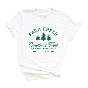 Simply Sage Market Women's Farm Fresh Christmas Trees Short Sleeve Graphic Tee - 1 of 3