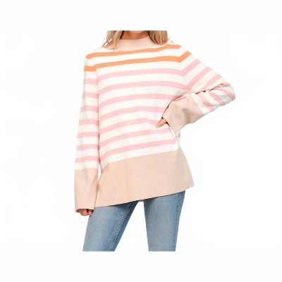 Women's Striped Pullover Sweater - Fate