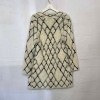 Women's Black Diamond Pattern Sweater Cardigan - CALISTA - 3 of 3