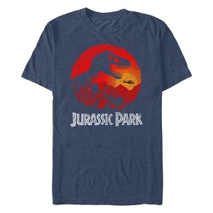 Men's Jurassic Park Red Sunset Logo T-Shirt - 1 of 4