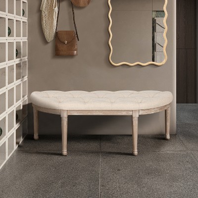 Wood,48 Inch Modern Bench Velvet Stool Upholstered Ottoman With Gold Metal Legs And Upholstered Seat For Bedroom Living Room Entryway,beige+gold