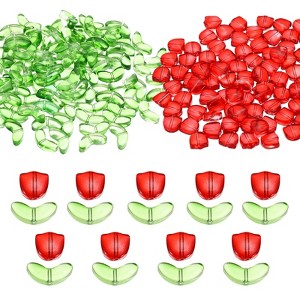 Unique Bargains Jewelry Making Craft Embellishments Tulip Flower Crystal Glass Beads - 1 of 4