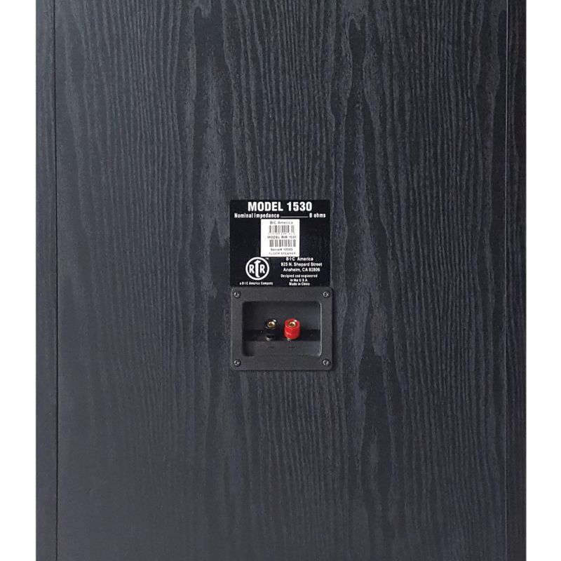 BIC America RtR® Series RtR 1530 15-In. Indoor 3-Way Tower Speaker, 325 Watts, Black, 4 of 7