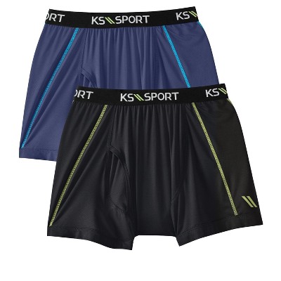 Ks Sport By Kingsize Men's Big & Tall Ks Sport™ Performance Boxer Brief  2-pack - Big - 2xl, Assorted Dark Colors Multicolored : Target