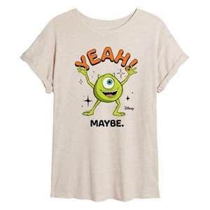Women's - Disney - Mike Yeah Maybe Oversized Graphic T-Shirt - 1 of 4