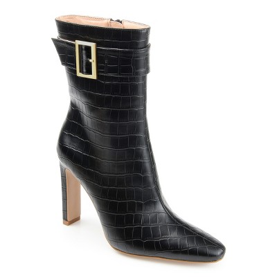 Journee Collection Womens Elanie Inside Zip Block Heel Booties