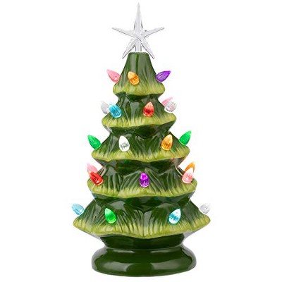 Sunnyglade 11" Ceramic Christmas Tree Tabletop Christmas Tree Lights