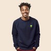 Dalix Alien Embroidered Fleece Crewneck Long Sleeve Sweatshirt Mens - 2 of 4