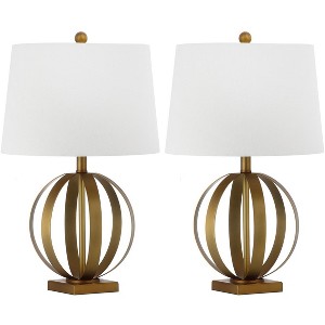 Eugenia Sphere Lamp (Set of 2) - 24.5 Inch Height - LIT4310 - Gold - Safavieh - 1 of 4