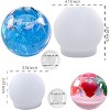 JDICTION 2-Pcs Sphere Silicone Molds - Large & Small Tealight Candle Holder Resin Molds for DIY Round Crystal Ball, Epoxy Casting & Table Decor Crafts - 2 of 4