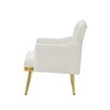 Grungis Velvet Accent Chair with Metal Legs,Arm Chair with Ergonomic Design,28.3" W Accent Chair for Bedroom,Reading Room,Office - 4 of 4