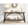 Gulches Industrial Console Table, 2-Tier Storage, Rustic Brown & Black, Extra Long 70.8", Sofa/Hallway/TV Stand - 3 of 4