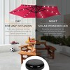 Best Choice Products 7.5ft Outdoor Solar Patio Umbrella for Deck, Pool w/ Tilt, Crank, LED Lights - 3 of 4