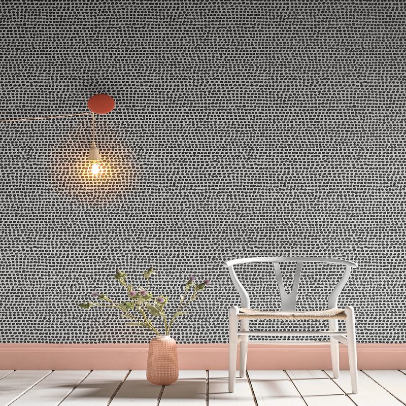 Dots Black and White Abstract Paste the Wall Wallpaper, 2 of 5