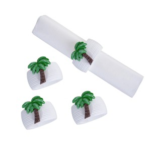 C&F Home Palm Tree Napkin Ring S/4 - 1 of 4