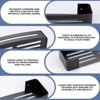 WOWOW  in. W x 2 in. H x 13 in. D Stainless Steel Rectangular Bathroom Shower Shelves in Black 2-Pieces - 2 of 4
