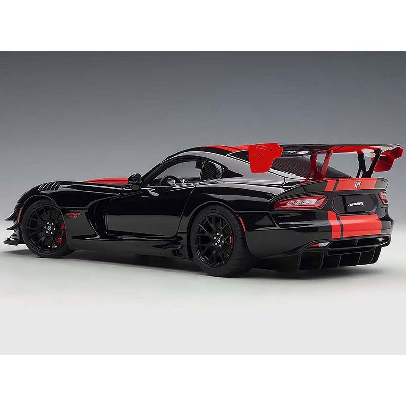 2017 Dodge Viper 1:28 Edition ACR Black with Red Stripes 1/18 Model Car by Autoart, 4 of 5