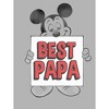 Men's Mickey & Friends Best Papa Pull Over Hoodie - 2 of 4