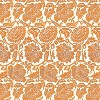 Floral Square Throw Pillow Orange - Skyline Furniture: Vintage Style, Linen & Cotton Blend, Zipper Closure - 4 of 4