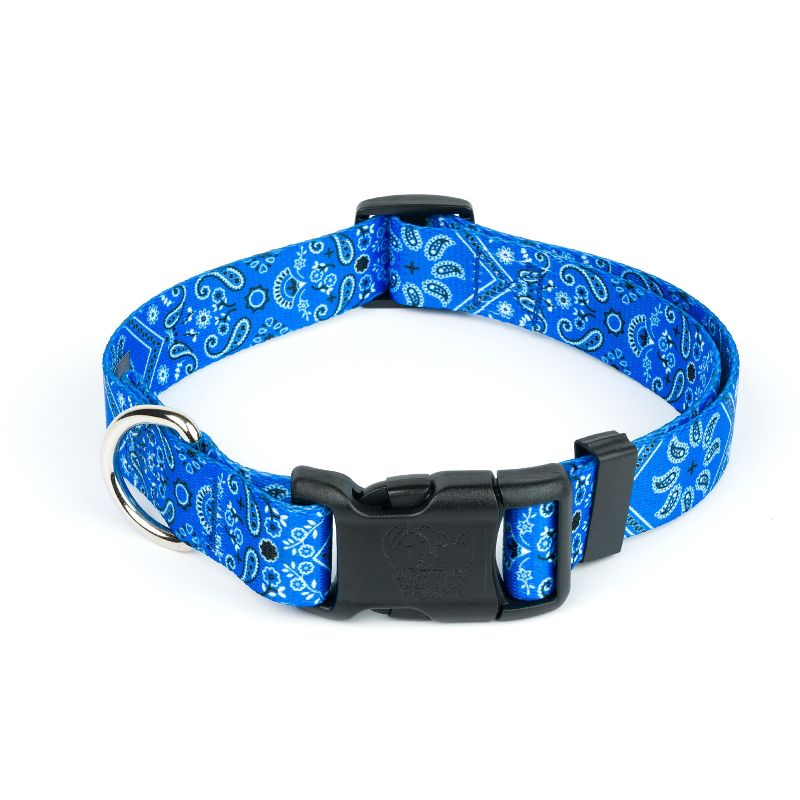 Country Brook Petz Deluxe Blue Bandana Dog Collar - Made in the U.S.A., 1 of 7