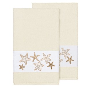 Linum Home Textiles 100% Turkish Cotton LYDIA Embellished Towel Set - 1 of 2