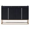 YOOCOZZ Particle Board Modern Elegant Buffet Cabinet with gold metal legs and Large Storage Space - 2 of 4