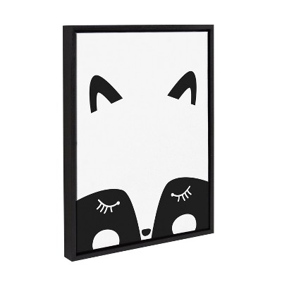 Modern Black and White Baby Animal Canvas Prints Set
