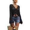 Imily Bela Womens Oversized Crochet Pullover Sweaters and Billowing Sleeves - 2 of 4