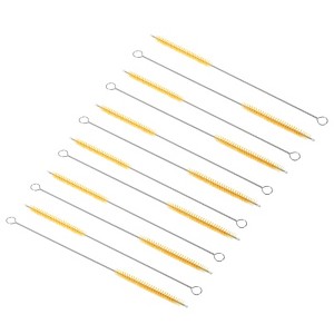 Unique Bargains Nylon Flexible Bendable Long Reusable Drinking Straw 12 Pcs - 1 of 4