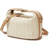 FATMOON Summer Bucket Woven Straw Bag for Women – Small Casual Handbag, Top-Handle & Crossbody, Versatile Vacation Beach Purse - 2 of 4
