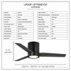 Urban Ambiance Luxury Mid-Century Modern Ceiling Fan 9.75''H x 44''W,  Midnight Black Finish,  Camden Collection, UHP9292 - 3 of 4