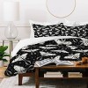 Deny Designs Twin/ Twin Extra Long Avenie Luna Moth Black and Cream Duvet Cover and Pillow Sham Black - 3 of 4