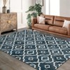 Living Room Rug Modern Geometric Washable Rug Non Slip Low Pile Floor - 2 of 4